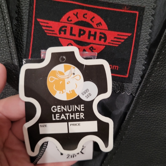 Alpha Cycle Gear Genuine Leather Jacket - Picture 2 of 4